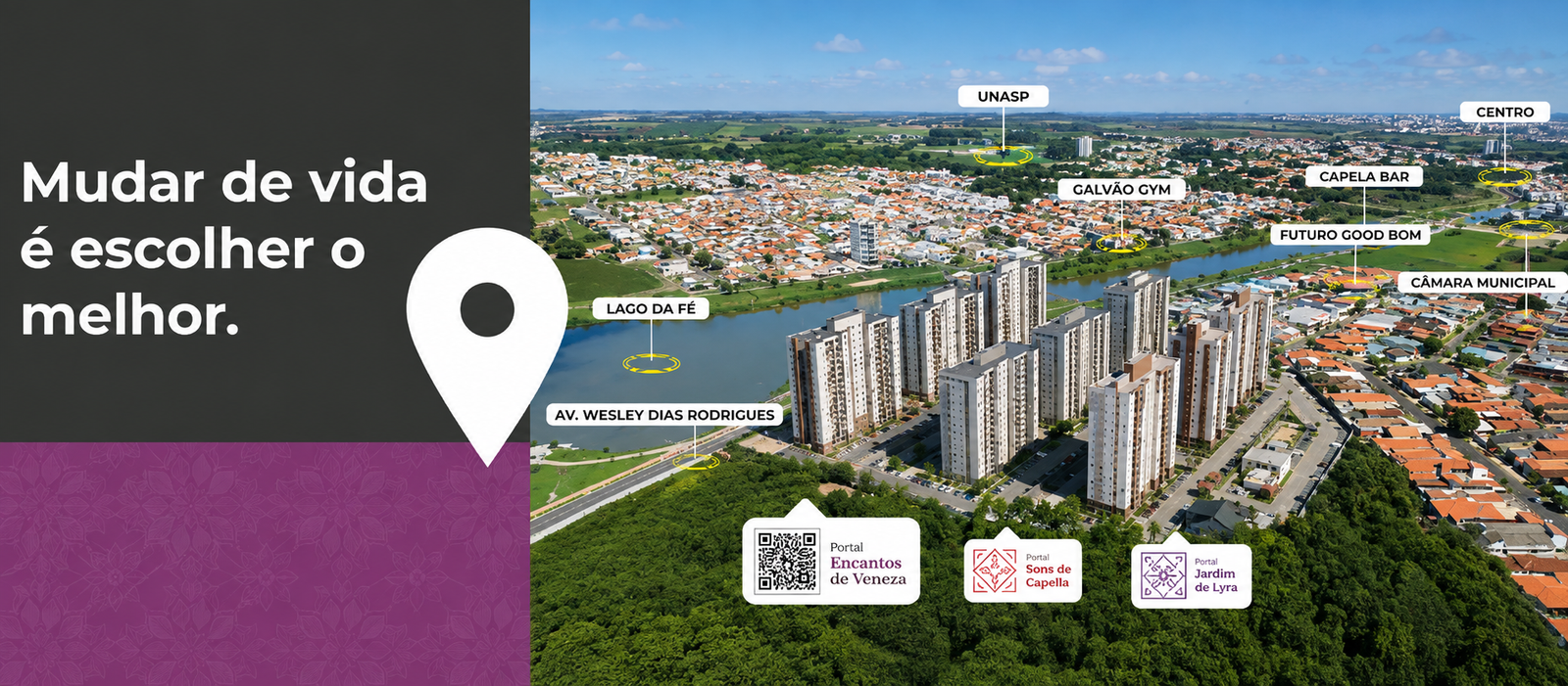 Mapa da localização do Portal Encantos de Veneza no Jardim Nova Alvorada, Hortolândia